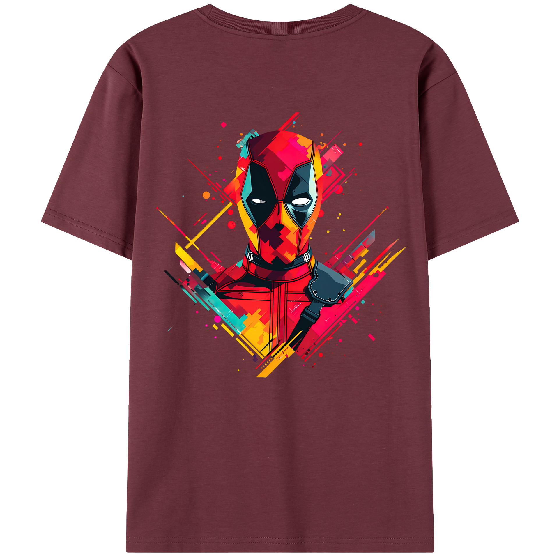 （画像用） Deadpool デッドプール 綿100％半袖Tシャツ（背面プリント）